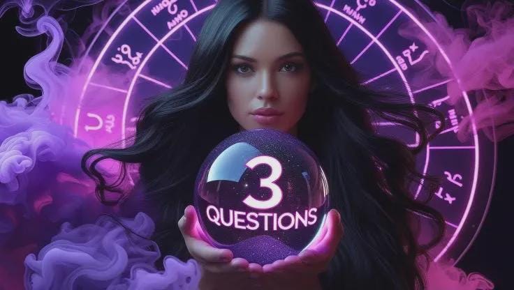 3 Question Psychic Reading: Same Day Tarot, Love & Career Insight