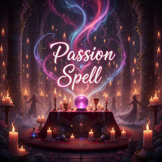 text passion spell on the image 